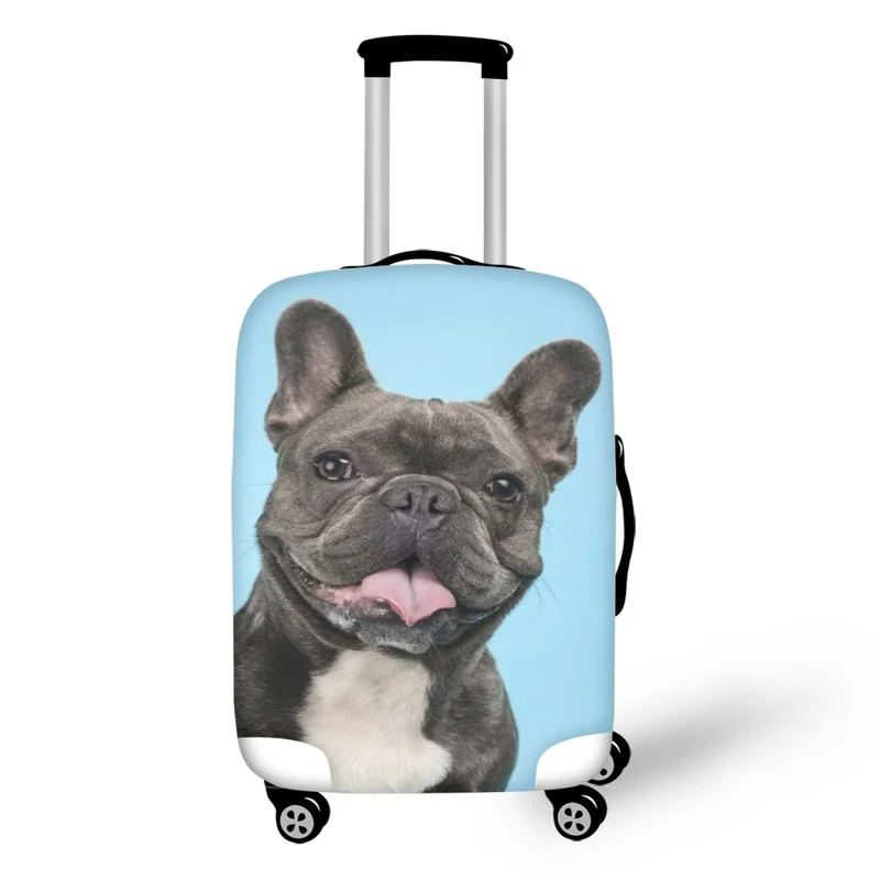 Funda protectora de equipaje de viaje, protector de maleta, lindo bulldog  para mascotas, fundas de equipaje de 18 a 32 pulgadas, elasticidad
