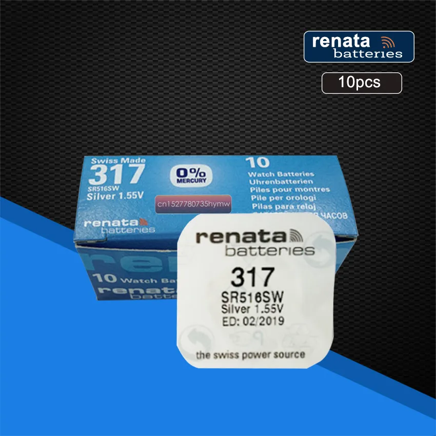 10pack Renata LONG LASTING 317 SR516SW SR62 D317 V317 Watch Battery Oxide Batteries - AliExpress