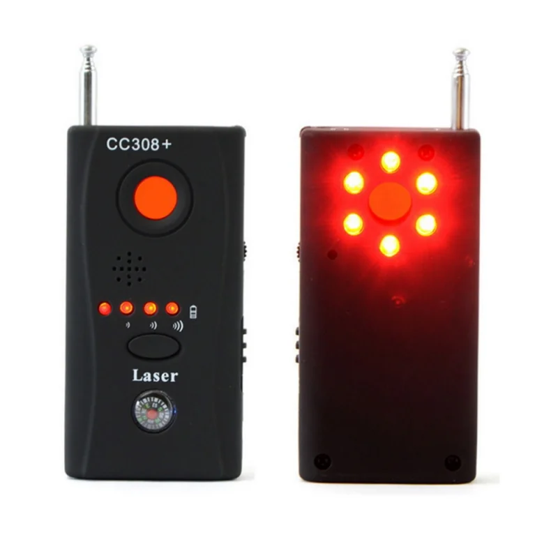 CC308+ Multi-Function Wireless Camera Lens Signal Detector Radio Wave Signal Detect Camera Full-range WiFi RF GSM Device Finder elderly sos alarm