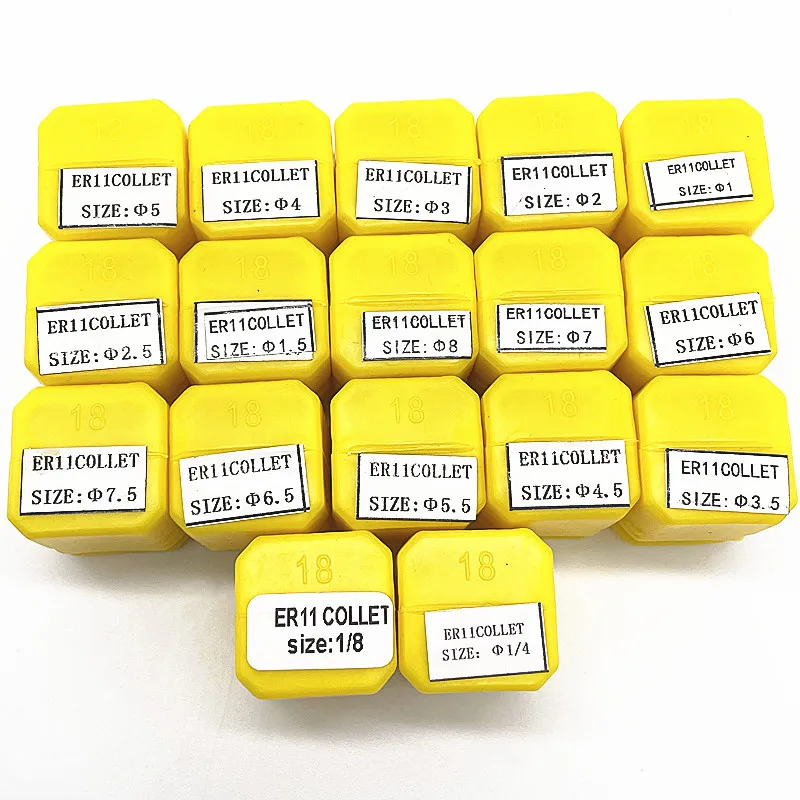 ER11 7PCS 8PCS 9PCS 10PCS 13PCS 15PCS 17PCS high precision chuck kit for CNC engraving machine and milling