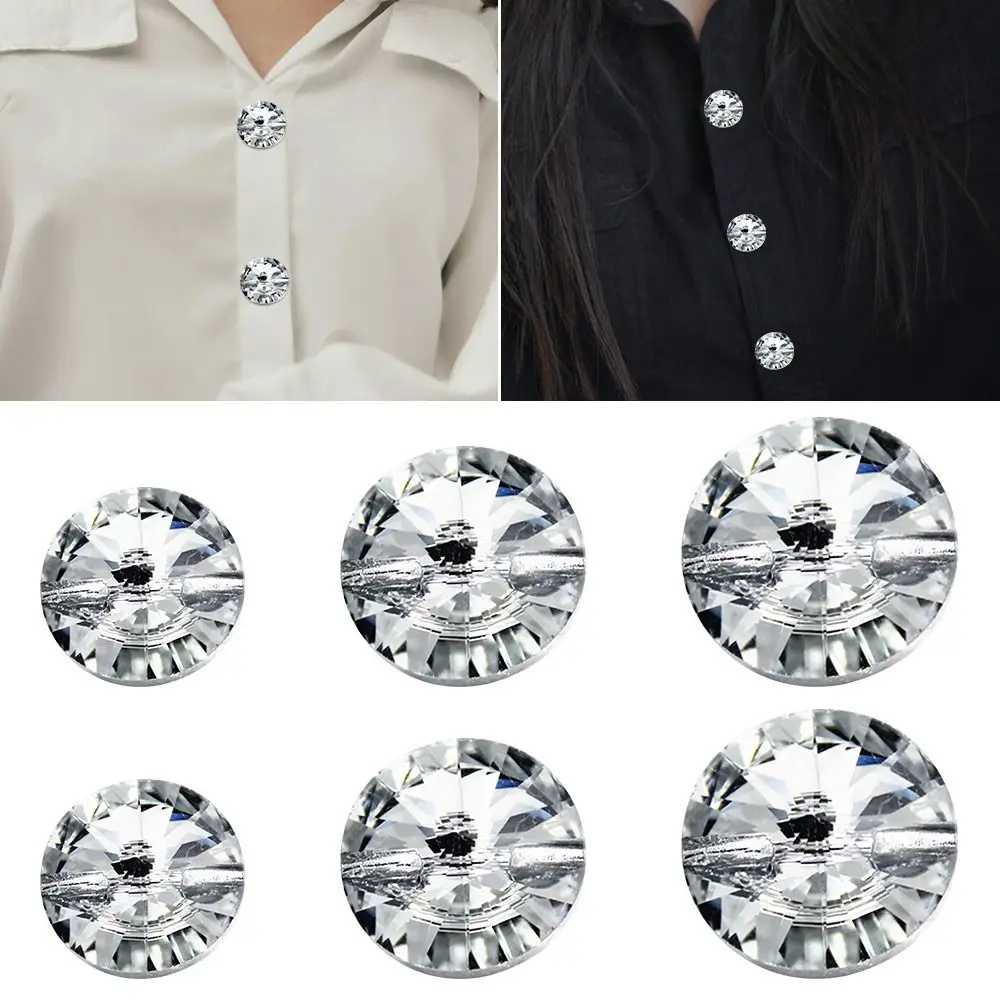 50Pcs Acrylic Rhinestone Buttons DIY Clothing Sewing Button Crystal Buttons For Clothing Sofa Craft Sewing Accessories 5