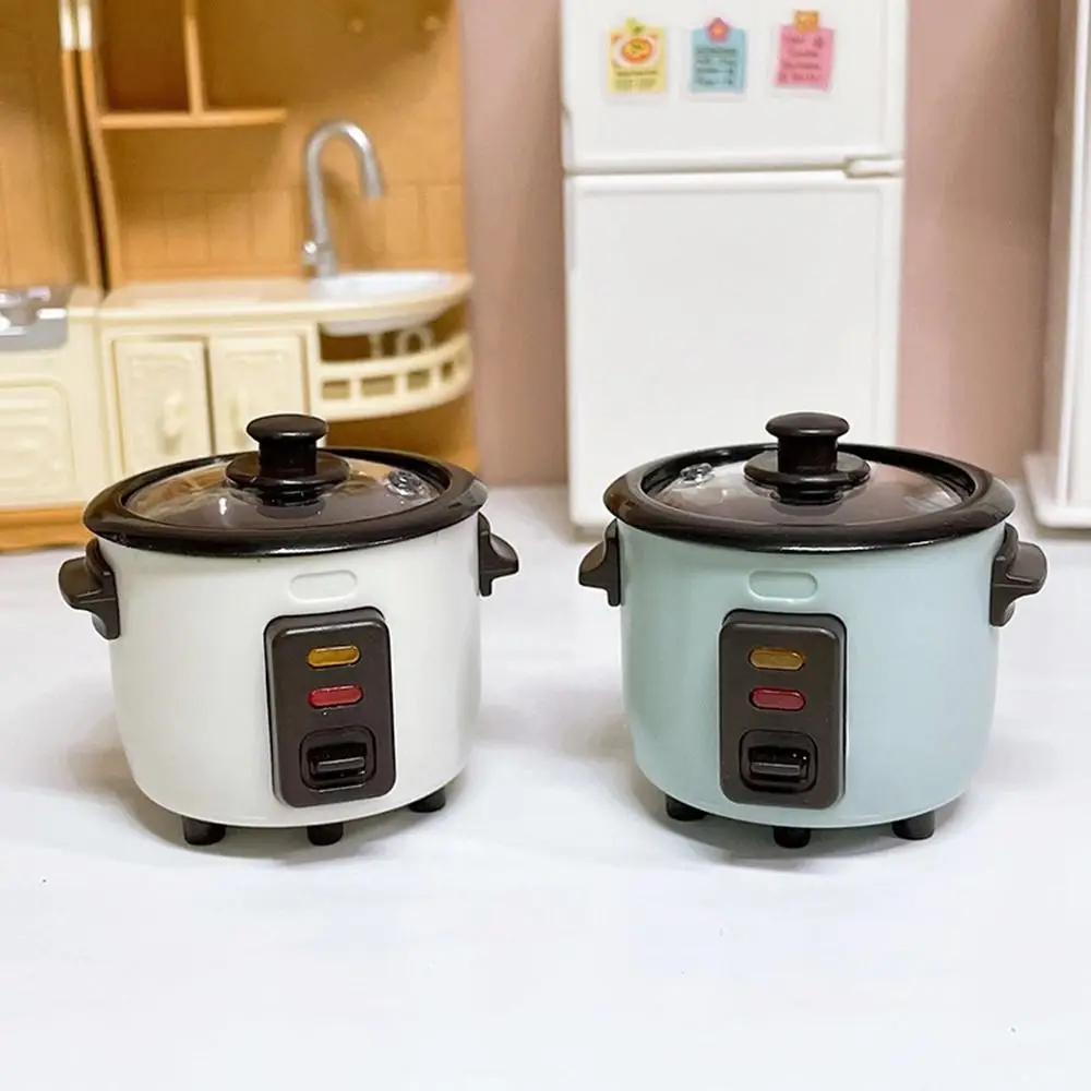 Miniature Real Working Rice Cooker in White