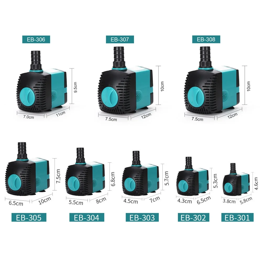 335WWaterPumpHomeSubmersibleUltraQuietBottomSuctionFountainPumpFilterFishPond