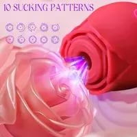Leistungsstarke Zunge Lecken Vibrator Frauen Saugen Klitoris Stimulator Massage Weibliche Oral Nippel Vibrierende Rose Sex Spielzeug Erwachsene 3