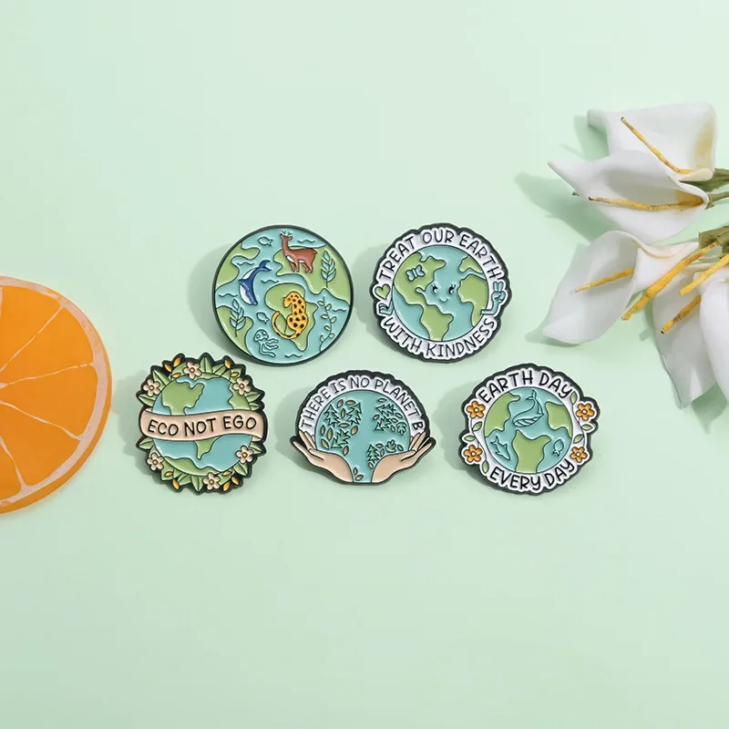Eco-Friendly Enamel Pins - Custom Earth Day Brooches & Nature-Inspired Lapel Badges (Wholesale Jewelry Gifts)