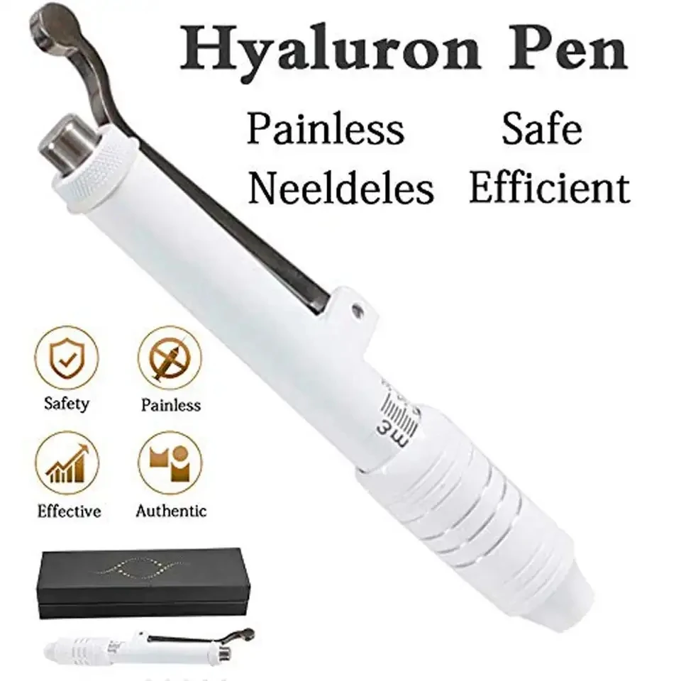 0.3ML Black/White Hyaluron Pen With High Pressure Hyaluronic Pen Gun For Anti Wrinkle Lip Lifting Atomizer Skin Lip Injection