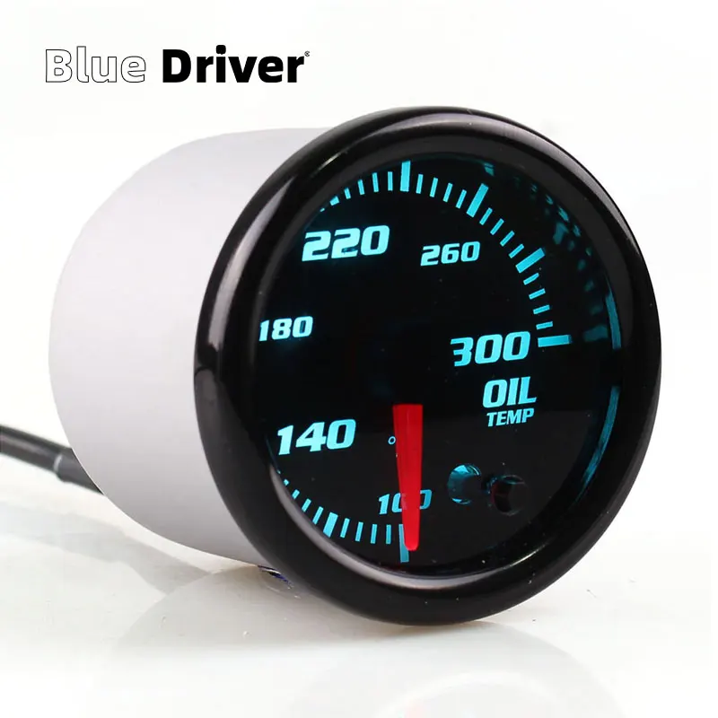 

2'' 52mm 7 Color LED Digital Oil Pressure Gauge Meter & Sensor 100-300 PSI LED Backlight Black Turbo Boost Gauge