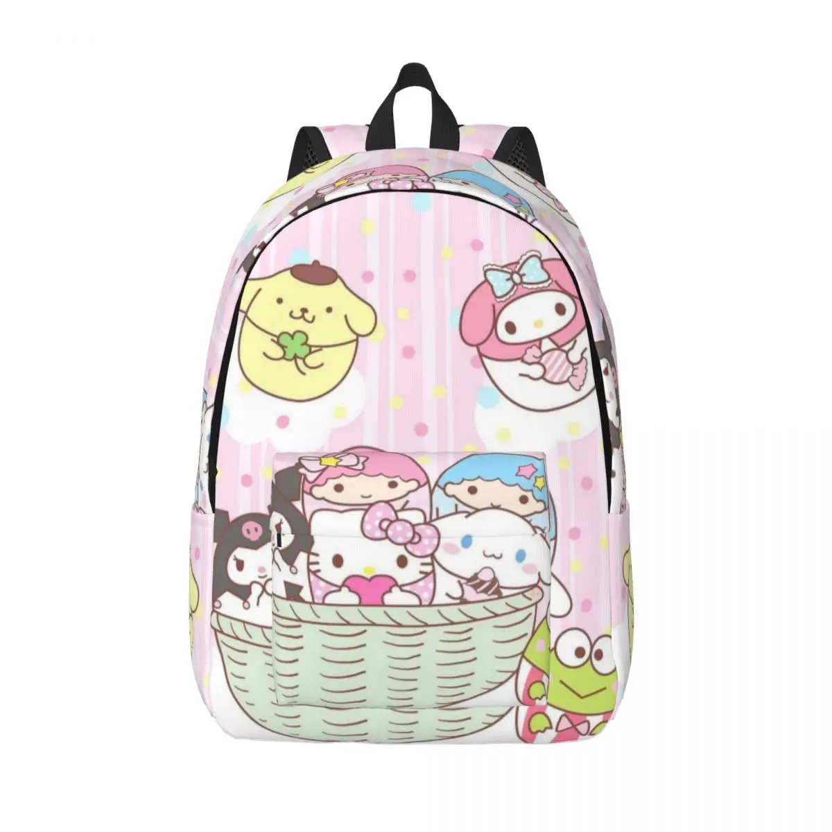 

Kawaii Sanrio HelloKitty Teenage Backpack Sports High School Hiking Travel Kuromi Melody Daypack Men Women College Canvas Bags