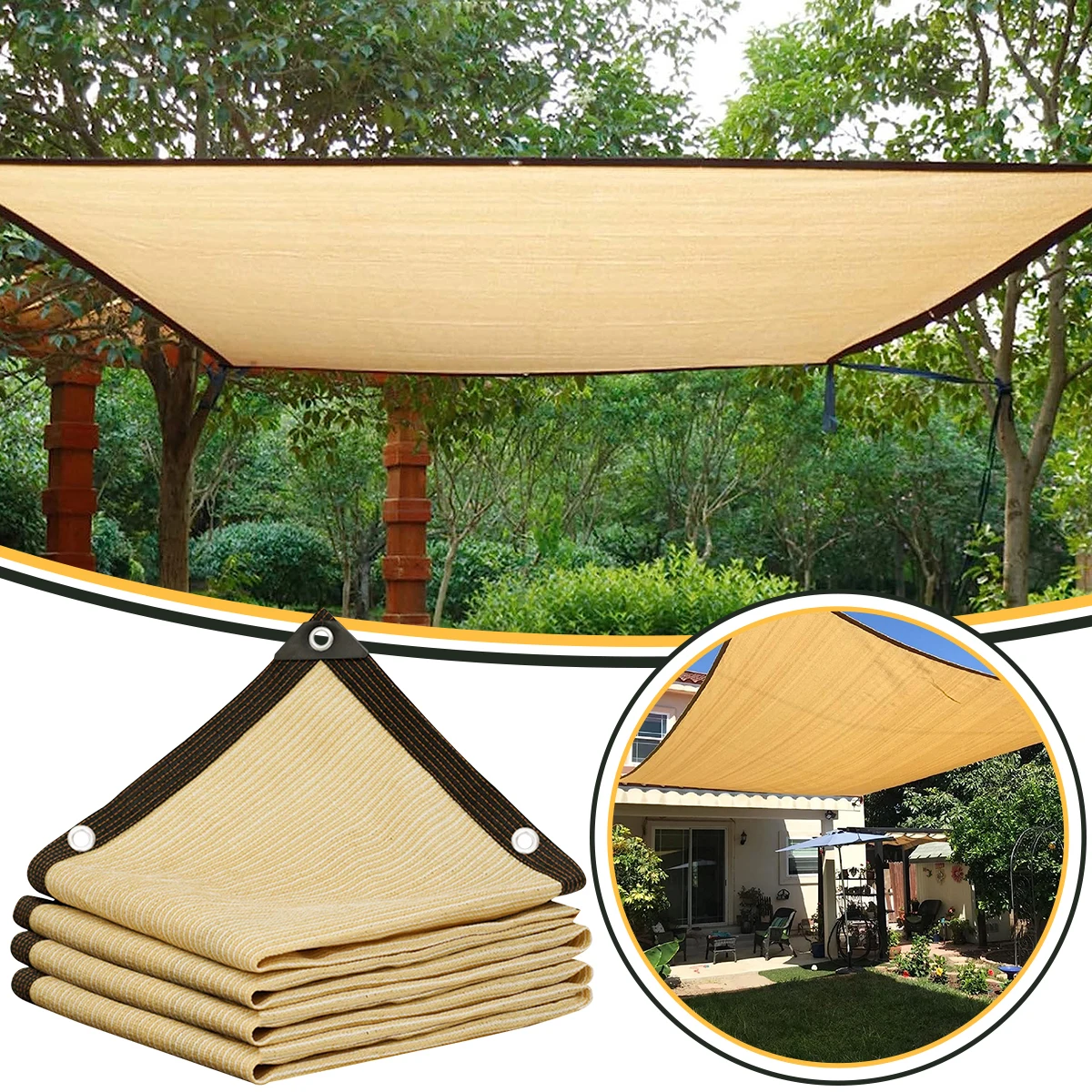 Tende A Baldacchino Rettangolari In Tessuto Parasole Per Esterni Giardino Cortile Patio Pergola Copertura Parasole Vele Uv Block Canovas Covers