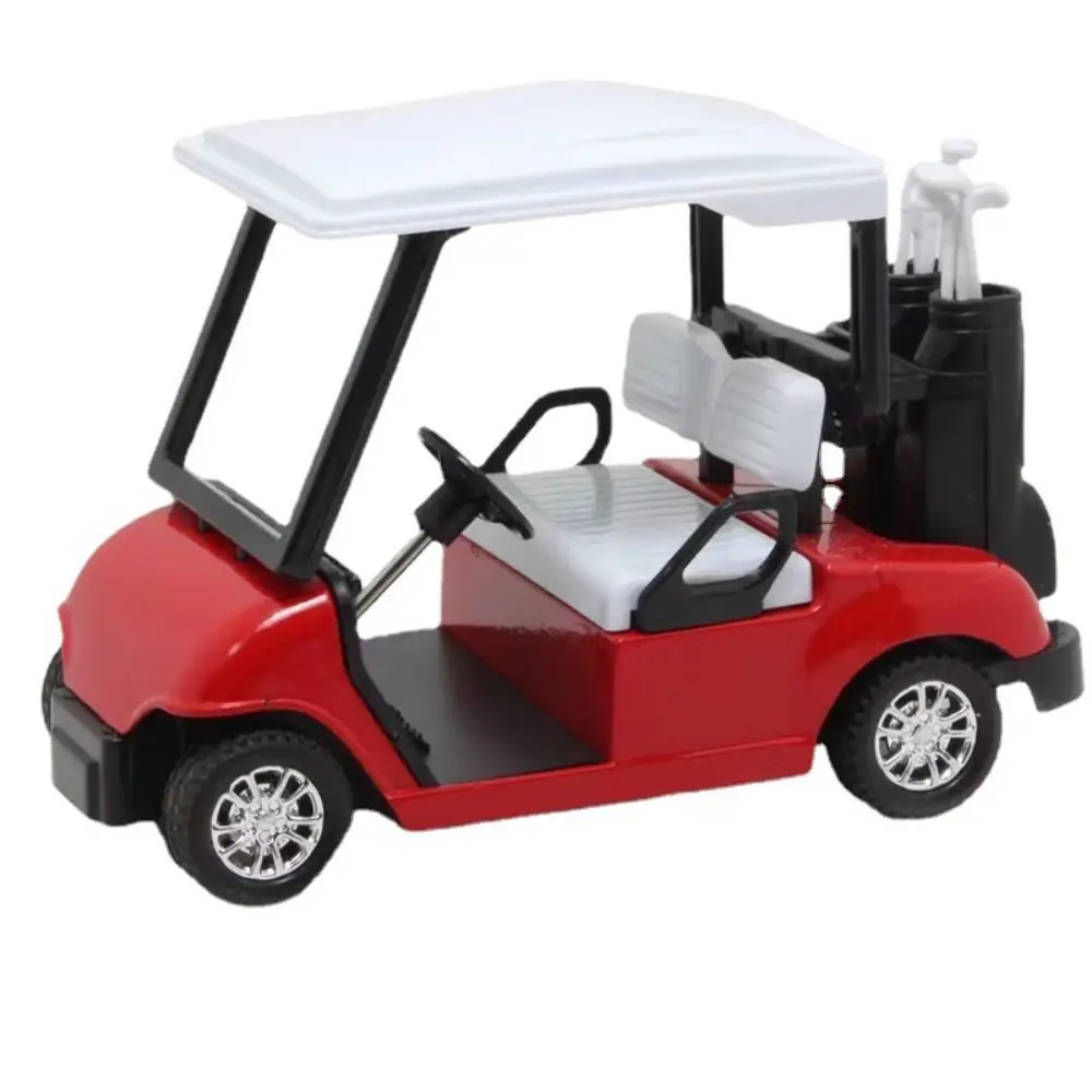 1:20 Scale Golf Cart Model Pull-Back Diecast Alloy Miniature Golf Cart Home Decor Simulation Golf Cart Vehicles Kids