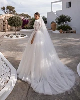 Gorgeous Wedding Dress Lace Appliques Elegant Simple Style Bridal Gowns  Full-Length Sleeves 2025 Vestidos De Novia Customized 2