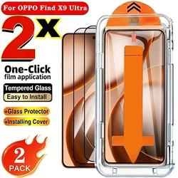 Premium Tempered Glass Screen Protector 2 - Pack - Dust - Elimination, Bubble - Free, HD Clear for OPPO Find X9 Ultra (2Pcs)