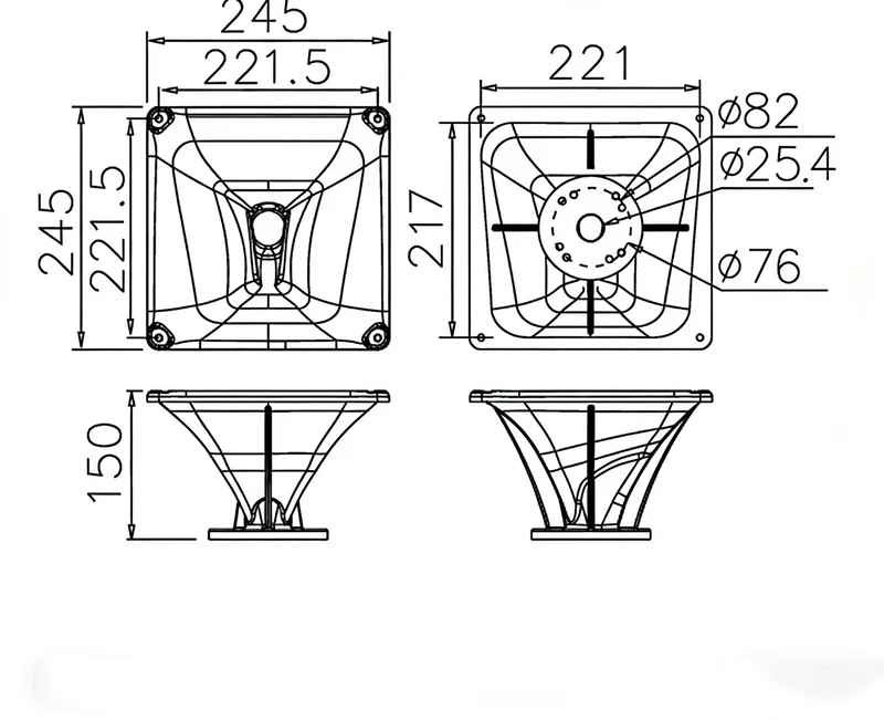 Lautsprecherhorn 155L 190L 245L Hochwertiges PRO-Audiosystem-Zubehör mit Breiter Abdeckung – Detail 7