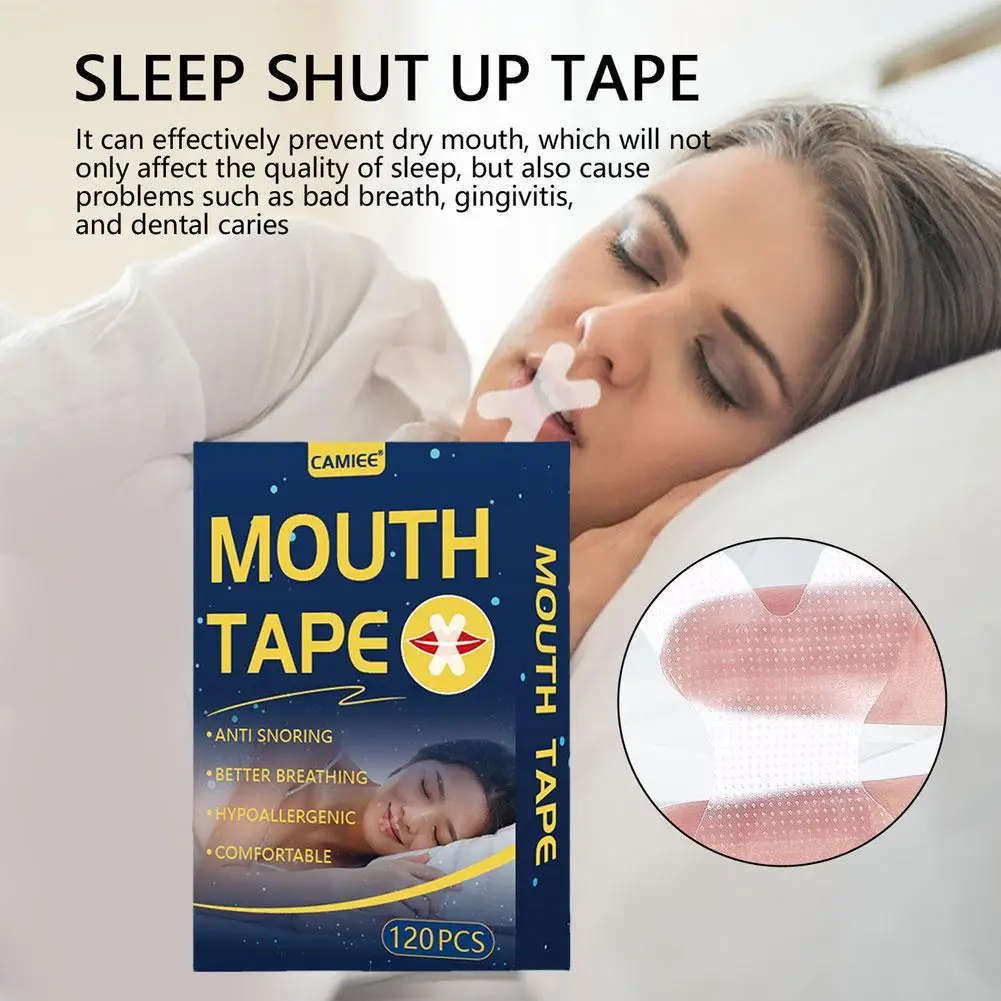 

120Pcs Sleep Strip Mouth Tape for Snoring for Better Nose Breathing Improved Nighttime Sleeping Less Mouth Breath and Snore