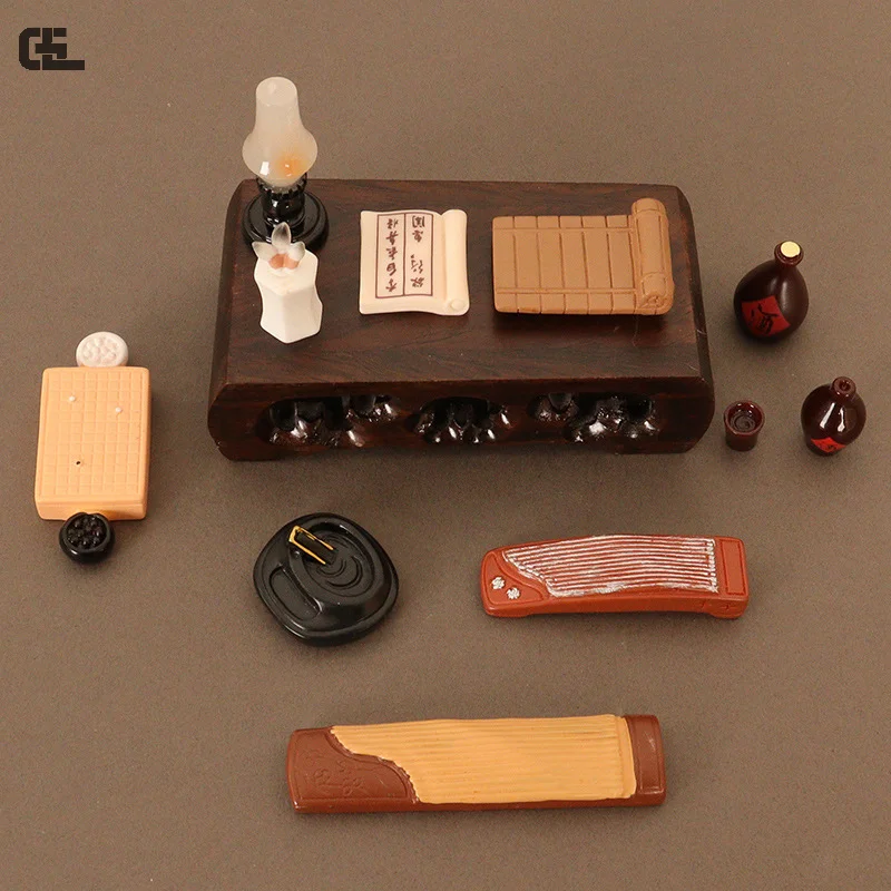 

Кукольный домик Guzheng Guqin, миниатюрная настольная модель, реквизит для съемки, 1 комплект