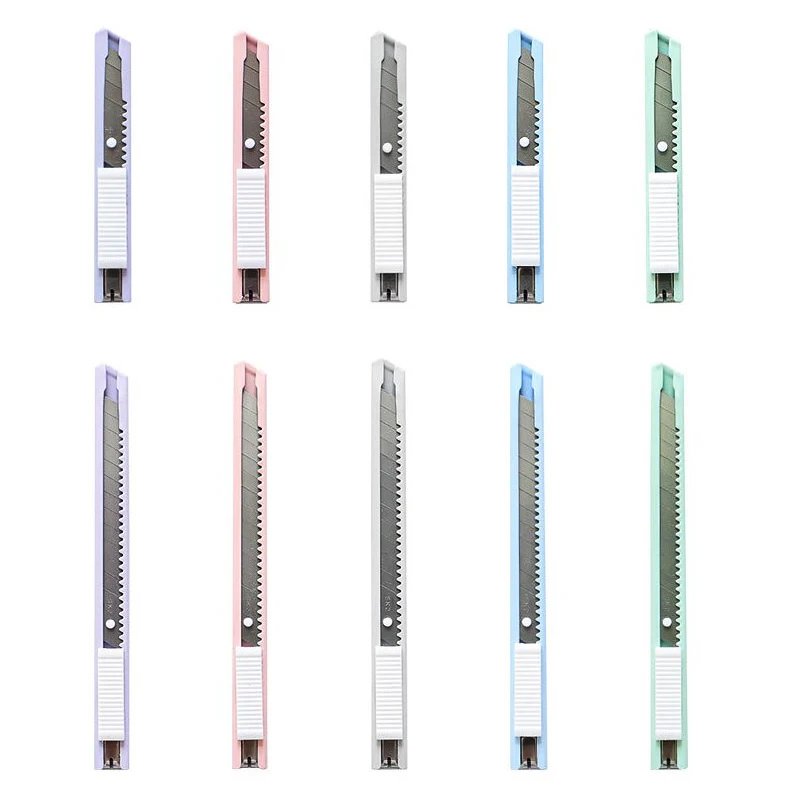 접이식 공예칼 4가지 색상 텔레스코픽 아트 나이프 금속 재질 일상용 캠핑 필수품 야외 활동용