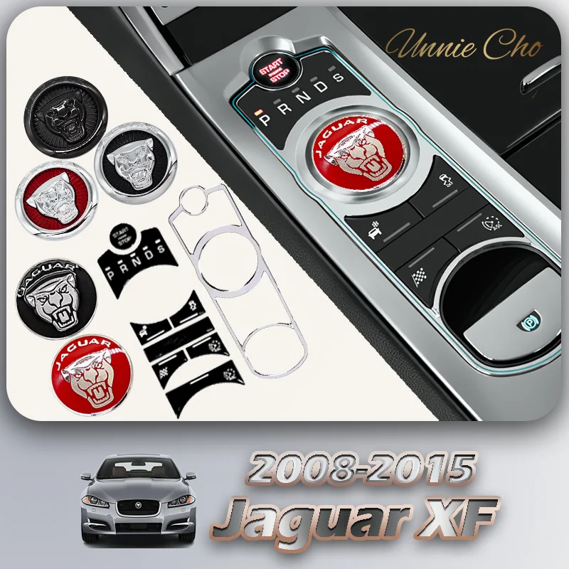 Gear Knob Face Sticker Epoxy Gear Cover Trim Interior Mouldings Decoration Epoxy Black Button Covers For Jaguar XF X250 interior mouldings,car moulding decoration,car knob covers,car engine start button sticker,car gear cover trim,car styling stickers,car gear shift knob cover,car button repair stickers
