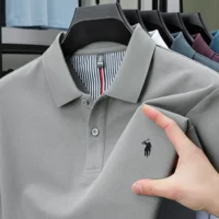 100% pur coton 2025 été hommes Polo T-shirt haut de gamme marque de créateur mode confortable à manches courtes 3D broderie design offre spéciale 5