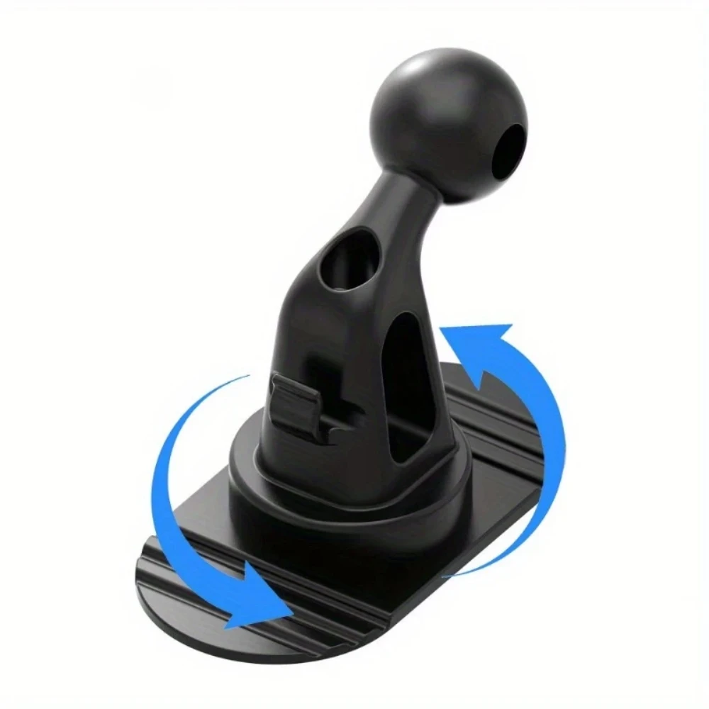 360 Degree Rotating Car Phone Mount 17mm Ball Joint Sticky Base Dashboard Holder with Wire Hook - High Quality 3M Adhesive