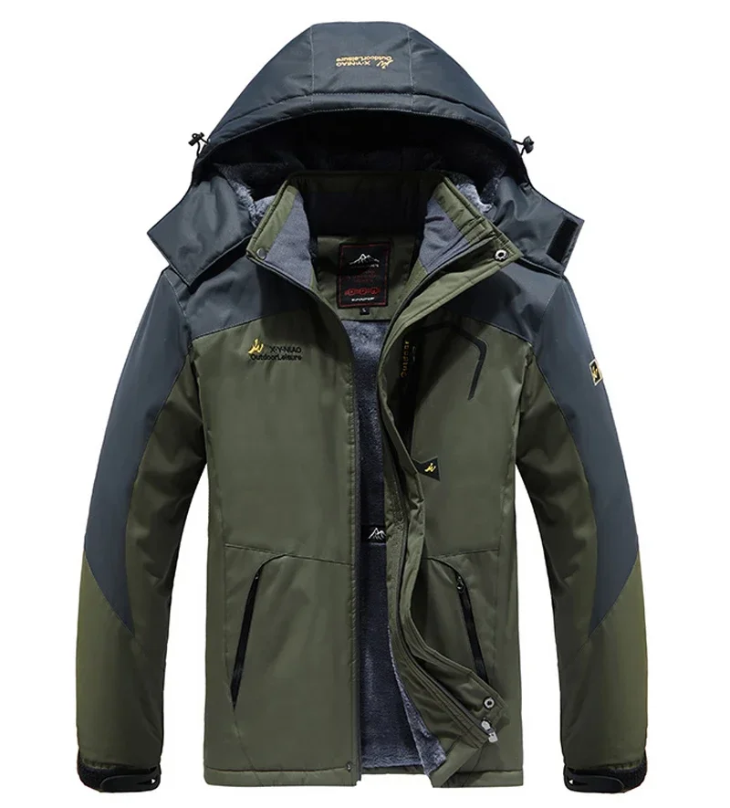 Description Picture 5 of itemMen Thick Windproof Waterproof Jackets Male Parka Plus Size Winter Jacket Men's Wool Liner Snow Ski Hooded Coats
