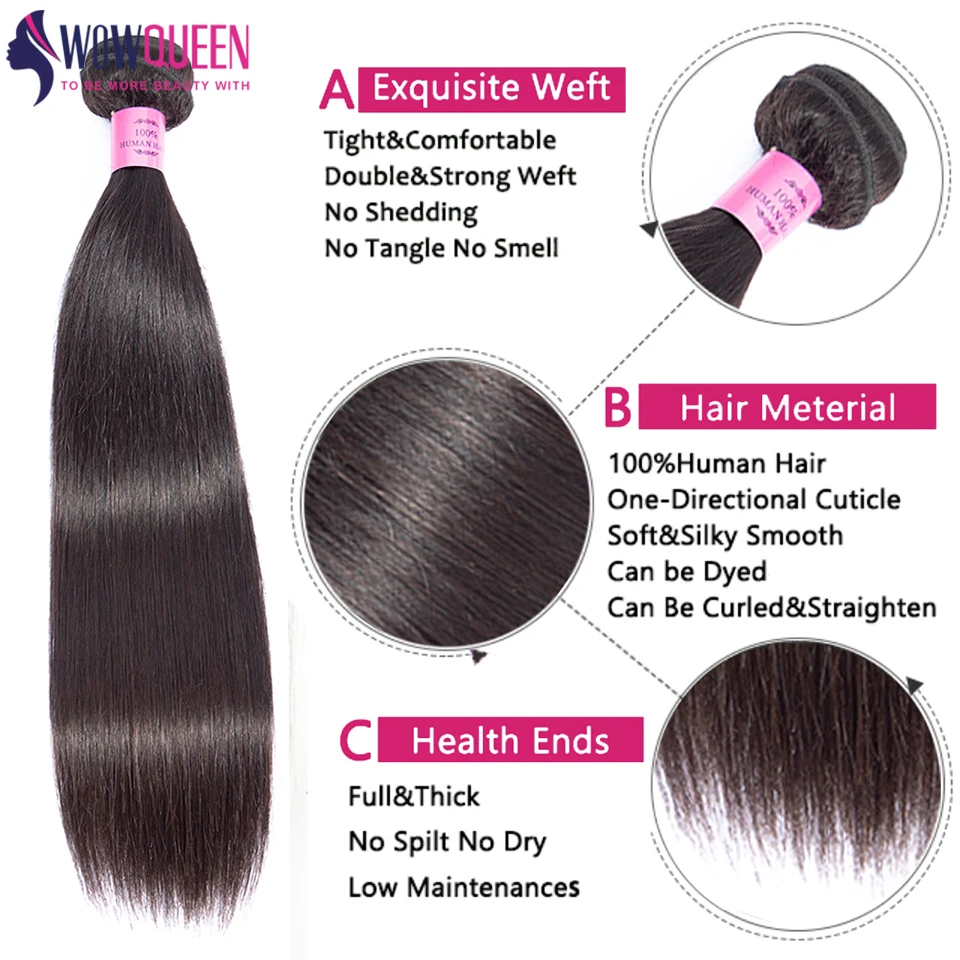 12A Straight Human Hair Bundles 28 30 inch Raw Hair Bundles 36 38 40 Inch Long Thick Bundles Cheap Brazilian Hair Weave Bundles 5