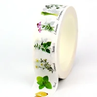 NEW 1PC 10M Decorative Spices Meadow Flower Herbal Plant Washi Tape Set for Scrapbooking Diary Masking Tape Stationery Supplies 1