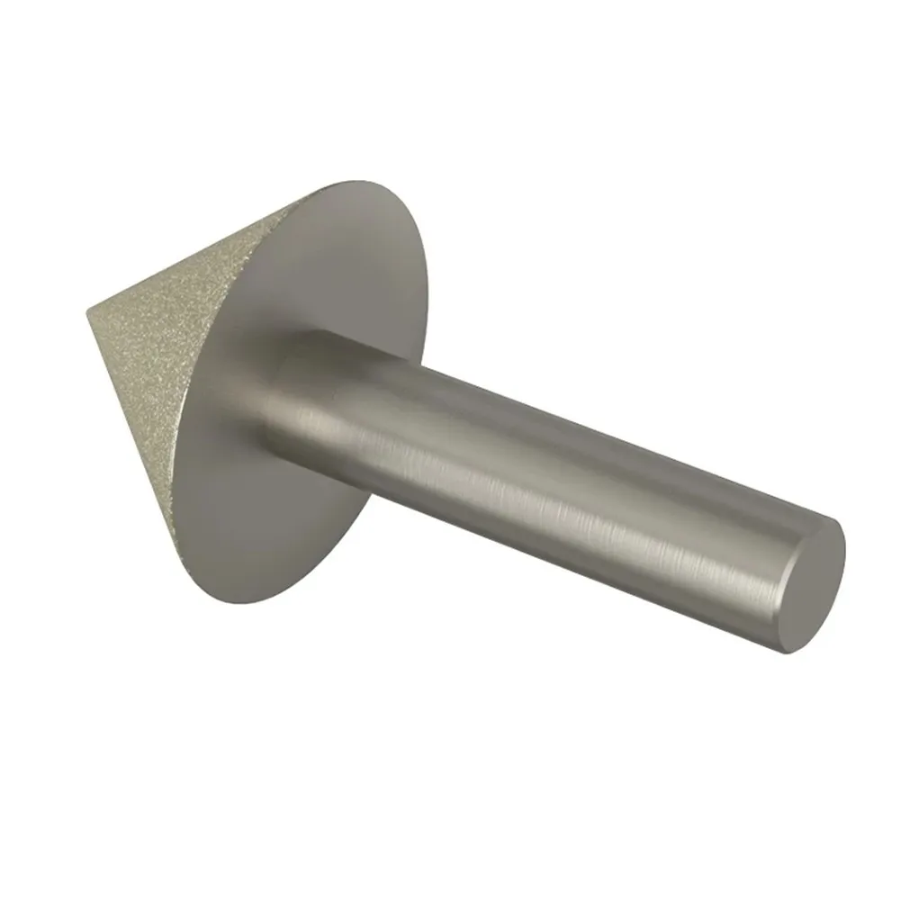

120# Grit Diamond Grinding Head 90 Degrees Chamfer Cone Processing For Cutting Machining Round Shank Accessory