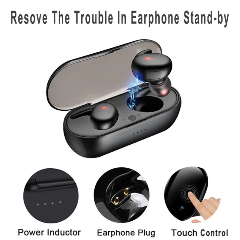 

10PCS Y30 TWS Fone Bluetooth Wireless Headphones EarBuds Handsfree Airbuds With Microphones Headset For All iPhone Earphones