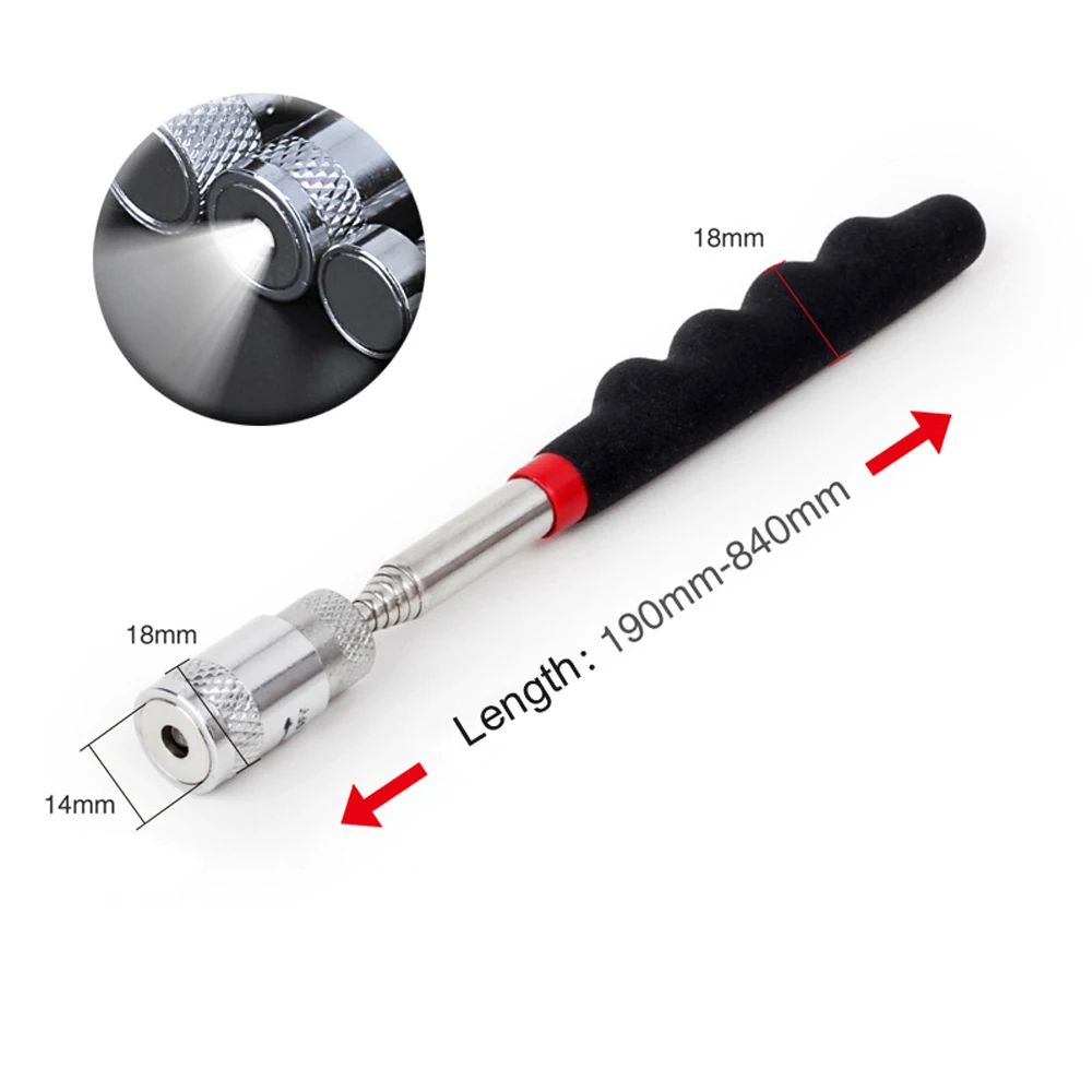 craftsman combination wrench set Telescopic Adjustable Magnetic Pick-Up Tools Grip LED Light Extendable Long Reach Pen Handy Tool for Picking Up Screws Nuts Bolt metric spanner set Tool Sets