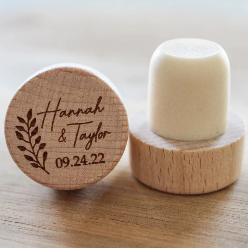 5 Stück personalisierte Weinkorken aus Holz, individuelle Weinstopper, Hochzeit, Junggesellenabschied, Dekorationen, Brautparty, Braut, Geschenke