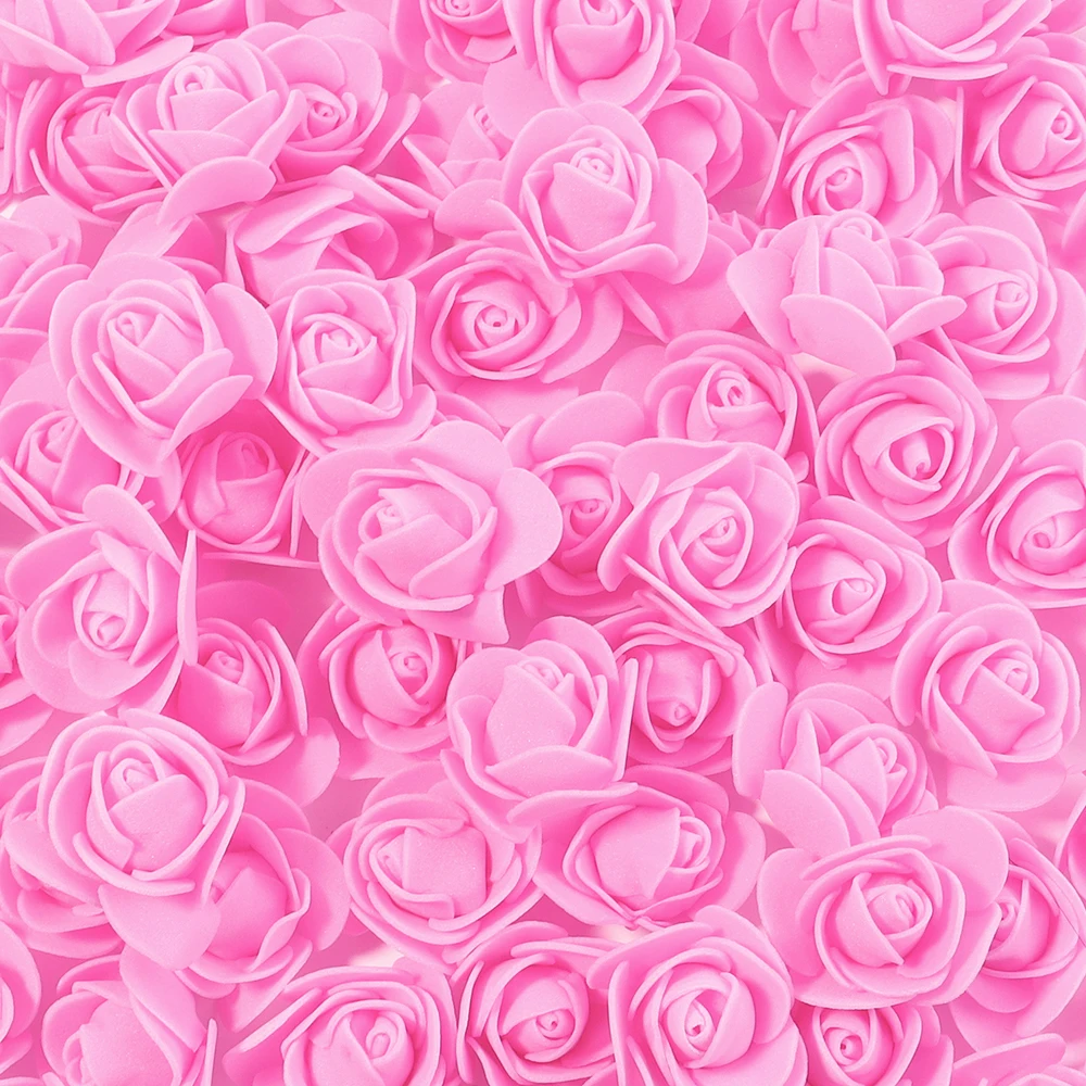 50 stücke PE Schaum Rose Kopf 3,5-4,5 cm Künstliche Blume Für DIY Hochzeit Geburtstag Party Rose Bär Valentinstag geschenke Girlande Dekor – Detail 12