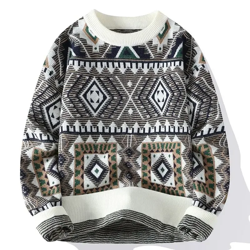thumbnail image 1 of Suéter de punto para hombre, prendas de punto de alta calidad, ropa popular coreana, jerseys de otoño e invierno, estilo masculino, nuevo en sudadera con cable, 1 of 5