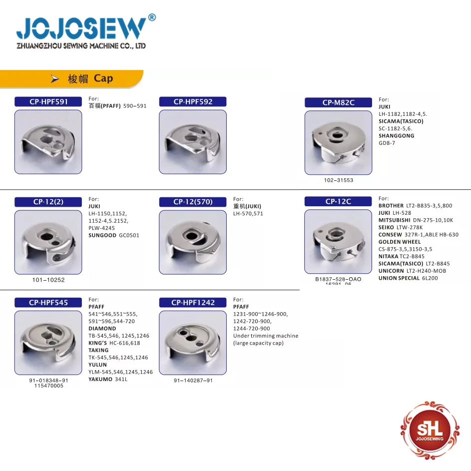 Tappo Di Copertura Della Bobina Cp-Hpf591 592 M82C 12 570 12C 545 Cp-Hpf1242 Pfaff Necchi Seiko Sunstar Juki Che Prende La Ruota Dorata Del Diamante