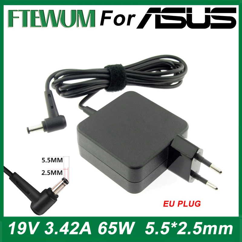 para Asus ac Laptop Notebook Power Adapter Carregador Zenbook S46ca X550v X550ca X550cc X550dp X550vb X450 19v 3.42a 65w 5.5*2.5 mm