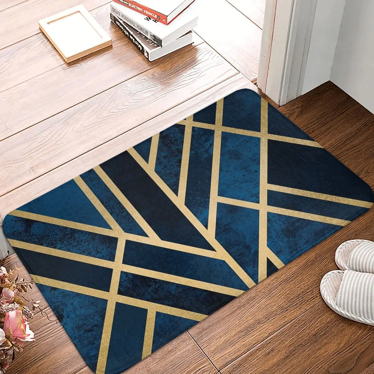 

Art Deco Midnight Doormat Rug Carpet Mat Footpad Polyester Non-slip Washable Front Room Corridor Kitchen Bedroom Balcony Toilet