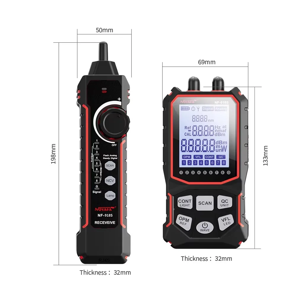 노야파 OEM NF-918S 2-in-1 광케이블 테스터 OPM VFL POE