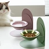 Detachable pet cat and dog bowl protects cervical vertebrae against upset height adjustable pet ceramic bowl 5