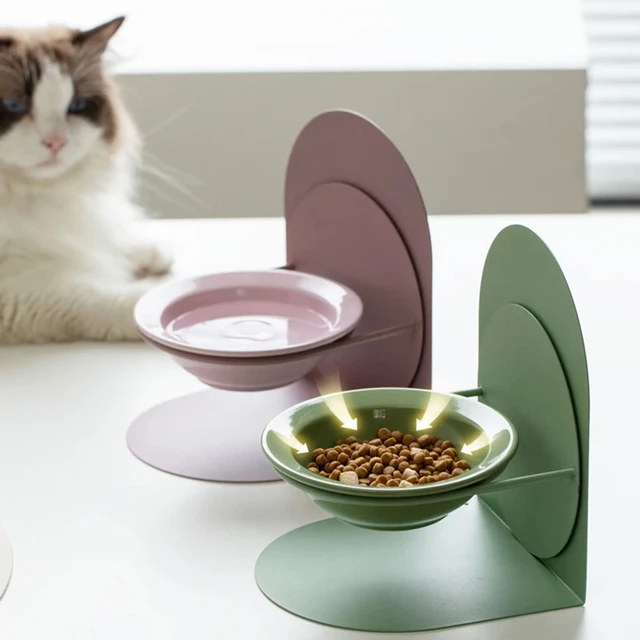 Detachable pet cat and dog bowl protects cervical vertebrae against upset height adjustable pet ceramic bowl 5