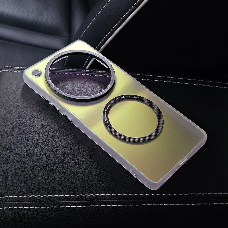 Laser Slim Magnetic Protective Hard Back Cover Case - Elegant Phone Shell