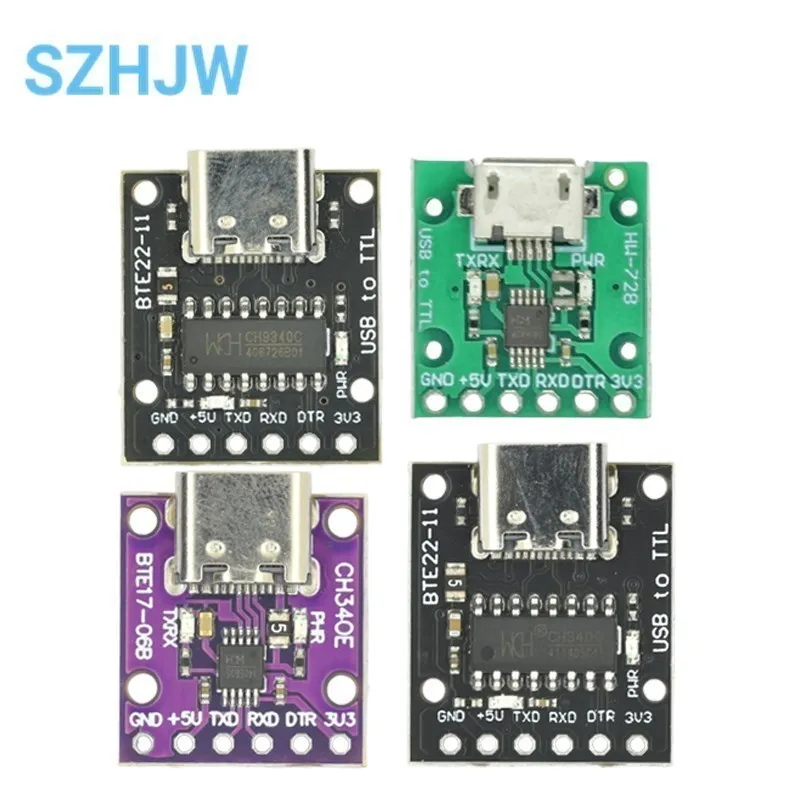Ch340E Ch340C Ch9340C Modulo Da Usb 2.0 A Ttl Alternativa Cp2104 Cp2102 Pl-2303Hx Ht42B534 Ft232Rl Per Linux/Mac/Windows Otg