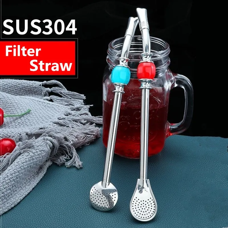 1Pcs Stainless Steel Drink Straw Reusable Metal Home Drinking Filter