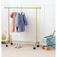 Kids Clothing Racks,Child Dress up Racks with Hooks, Metal Pipes Costumes Garment Hanging Racks,Small Rolling Clothes Racks 1