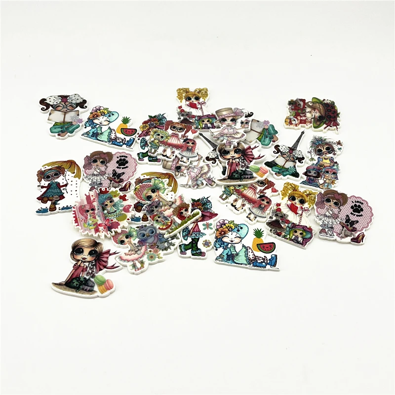 

25pcs/lot movie character girl resin planars flat back cabochon DIY material