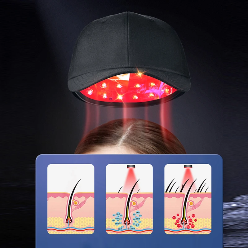 Led Red Light Hair Growth Cap, Anti Hair Loss, 150 Led Beads, Red Light