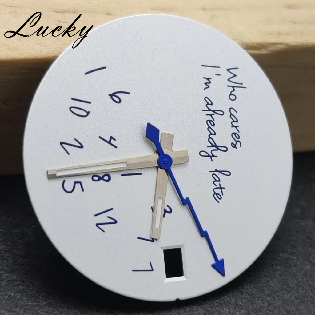 Elegant DIY Watch Dial Set - 28.5mm with Coordinated Hands - Who Cares, It's Already Late Design