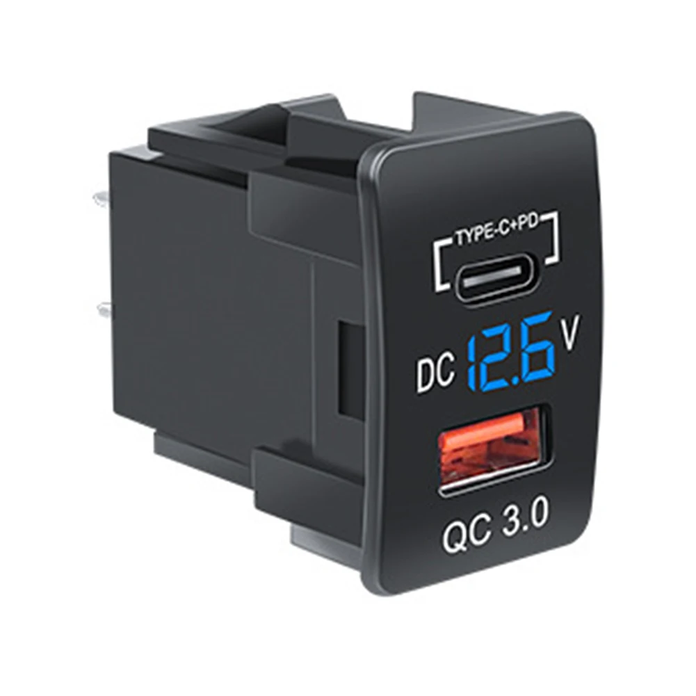 

Durable Driving Socket Car Charger QC3.0 Simple 12V Terminals Accurate USB Anti Flame Voltmeter Circuit Device