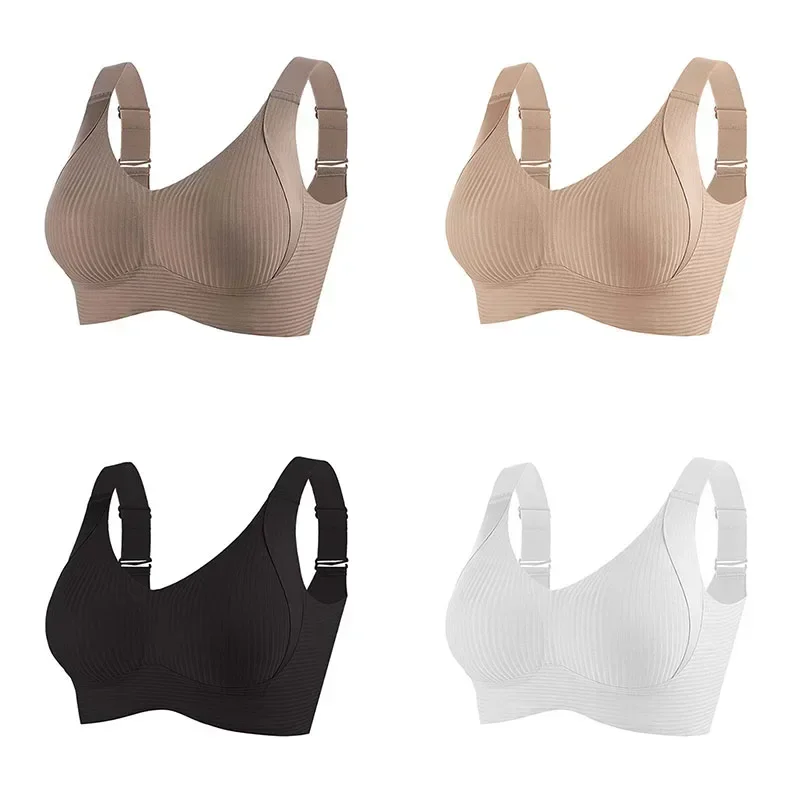 FallSweet 1/2PCS 여성을위한 원활한 푸시 업 브래지어 무선 Bralette 크고 작은 가슴을위한 부드럽고 편안한 통기성 란제리 이미지 4