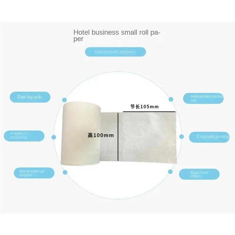 10 Rolls Core Paper Tissue 3 Layers Soft Wettable Home Toilet Paper Virgin Wood Pulp Disposable Hand Towel Multi-purpose