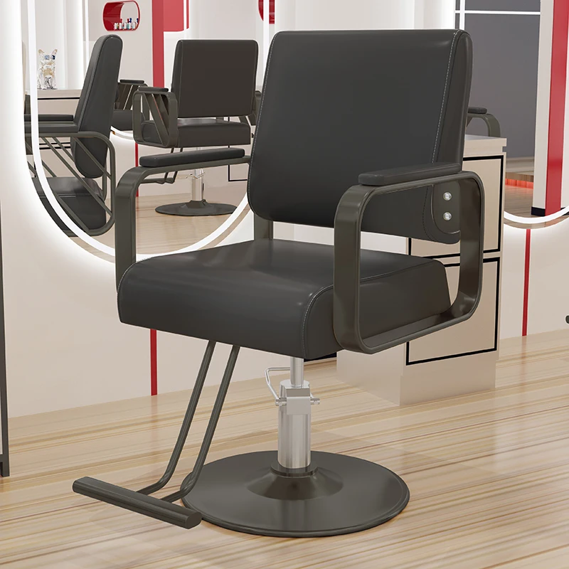 

Hair Salons Barber Chairs Designed Fashionable Lifting Stainless Steel Chair Hairdressing Cutting Silla Pedicura Salon Furniture