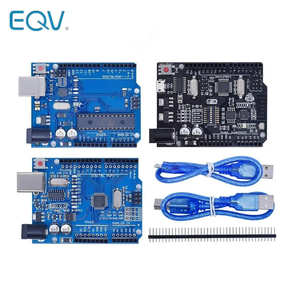 Conselho de Desenvolvimento Oficial UNO R3, ATMEGA16U2, UNO + WiFi, chip MEGA328P, CH340G para Arduino, WeMos ESP8266, 1 conjunto